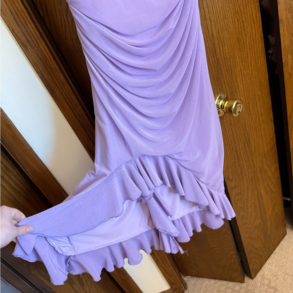 3 for $15 ✨NWOT Purple Ruffle Cocktail Dress Fairycore Party Tea Party Feminine - Picture 5 of 9